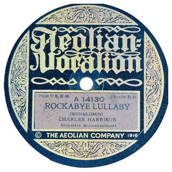 Aeolian Vocalion 14130 Charles Harrison Rockabye Lullaby / Old Fashioned Garden - Picture 2 of 4